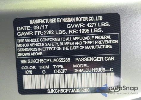 2018 Infiniti Qx30 Luxury z USA, uszkodzony, nr VIN SJKCH5CP7JA055288